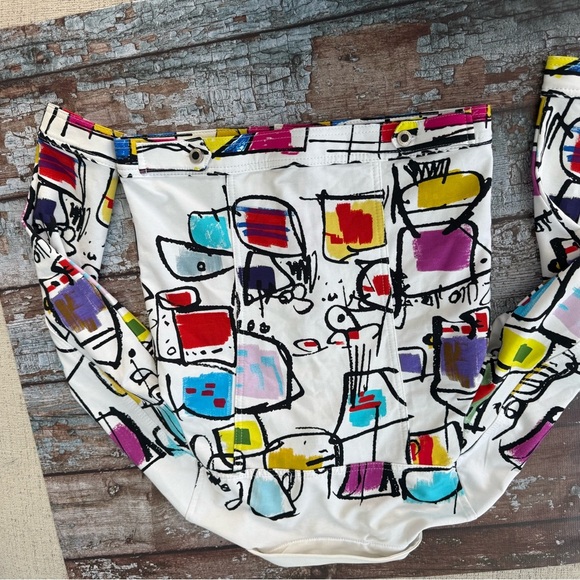 Dolcezza Colorful Abstract Print Women's Jacket - Picture 3 of 8